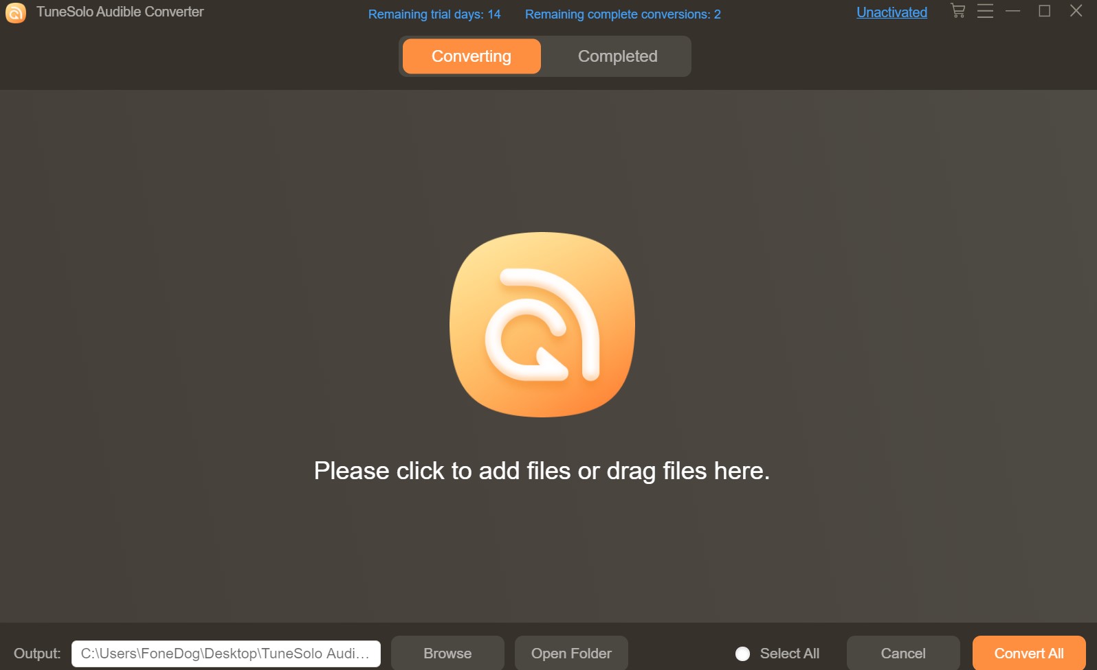 Select Audible AA Files to Convert