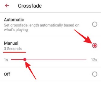 Android 上的交叉淡入淡出 Apple Music