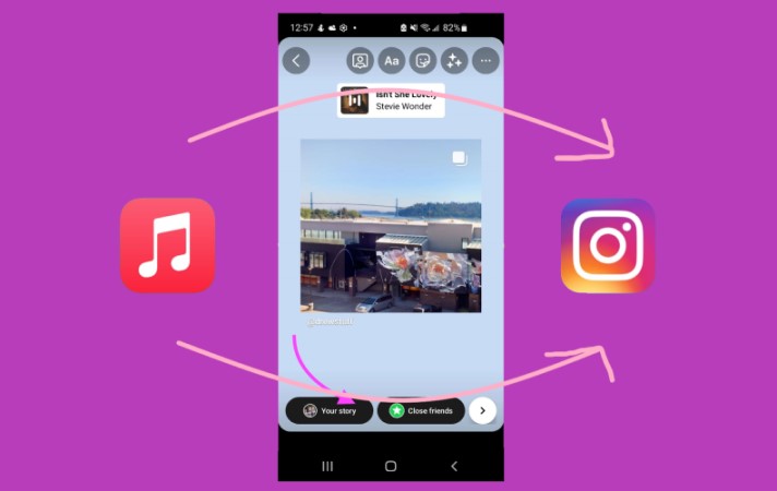 Как поделиться Apple Music в истории Instagram