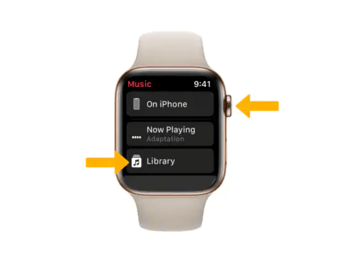 在 Apple Watch 上聆聽 Apple 音樂庫中的 Apple Music