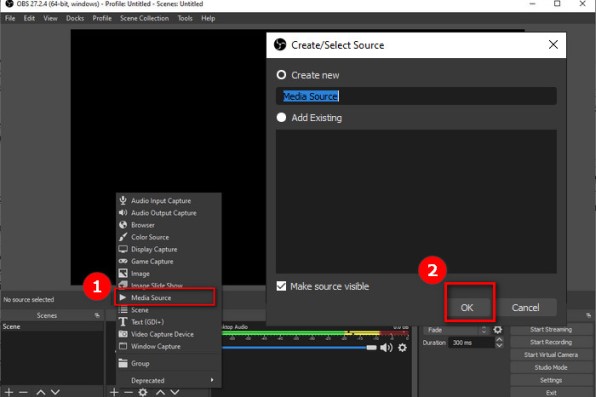 how to add music to obs studio
