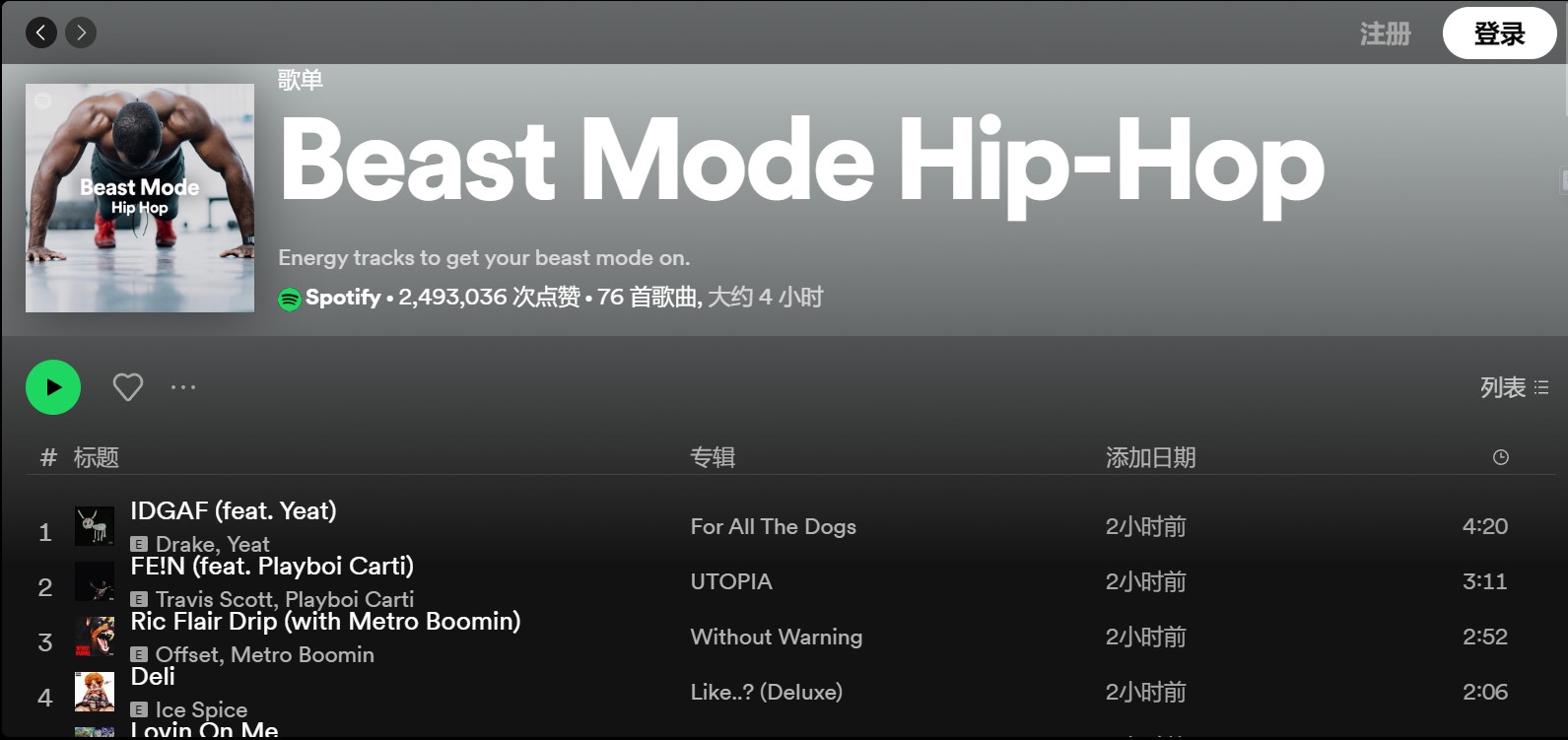 Beast Mode Hip Hop on Spotify