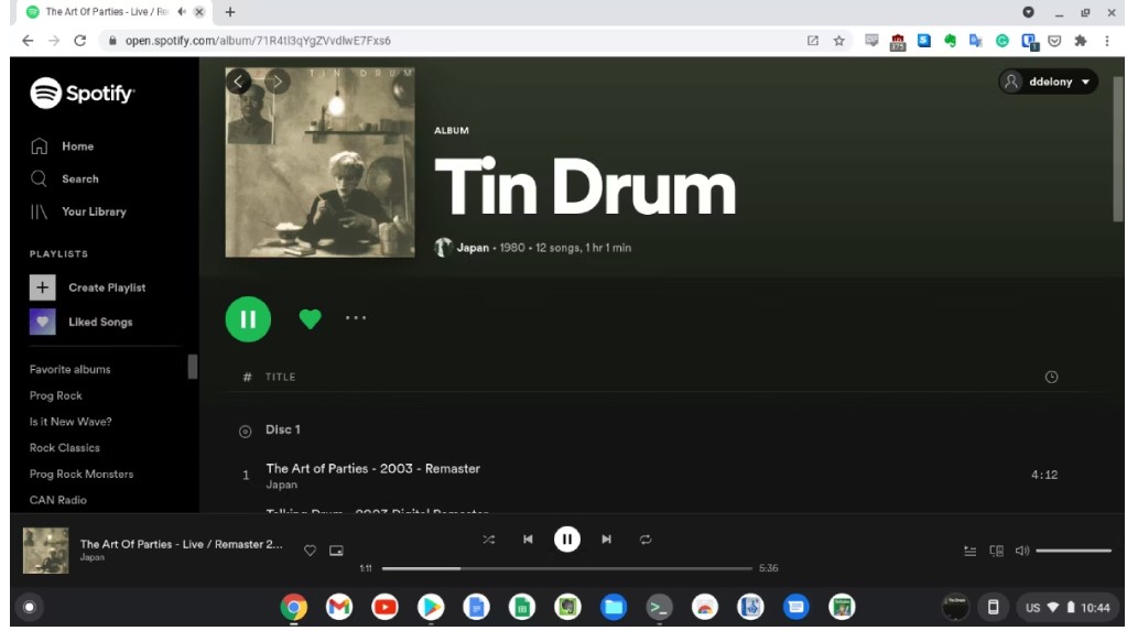 Play Spotify on Chromebook through Spotify Web Player