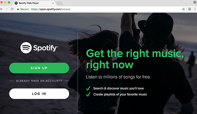 验证您的订阅是否有效 Spotify 网络播放器